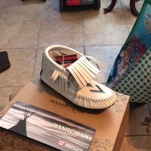 Free People Moccassins Size 8 BNWB White leather